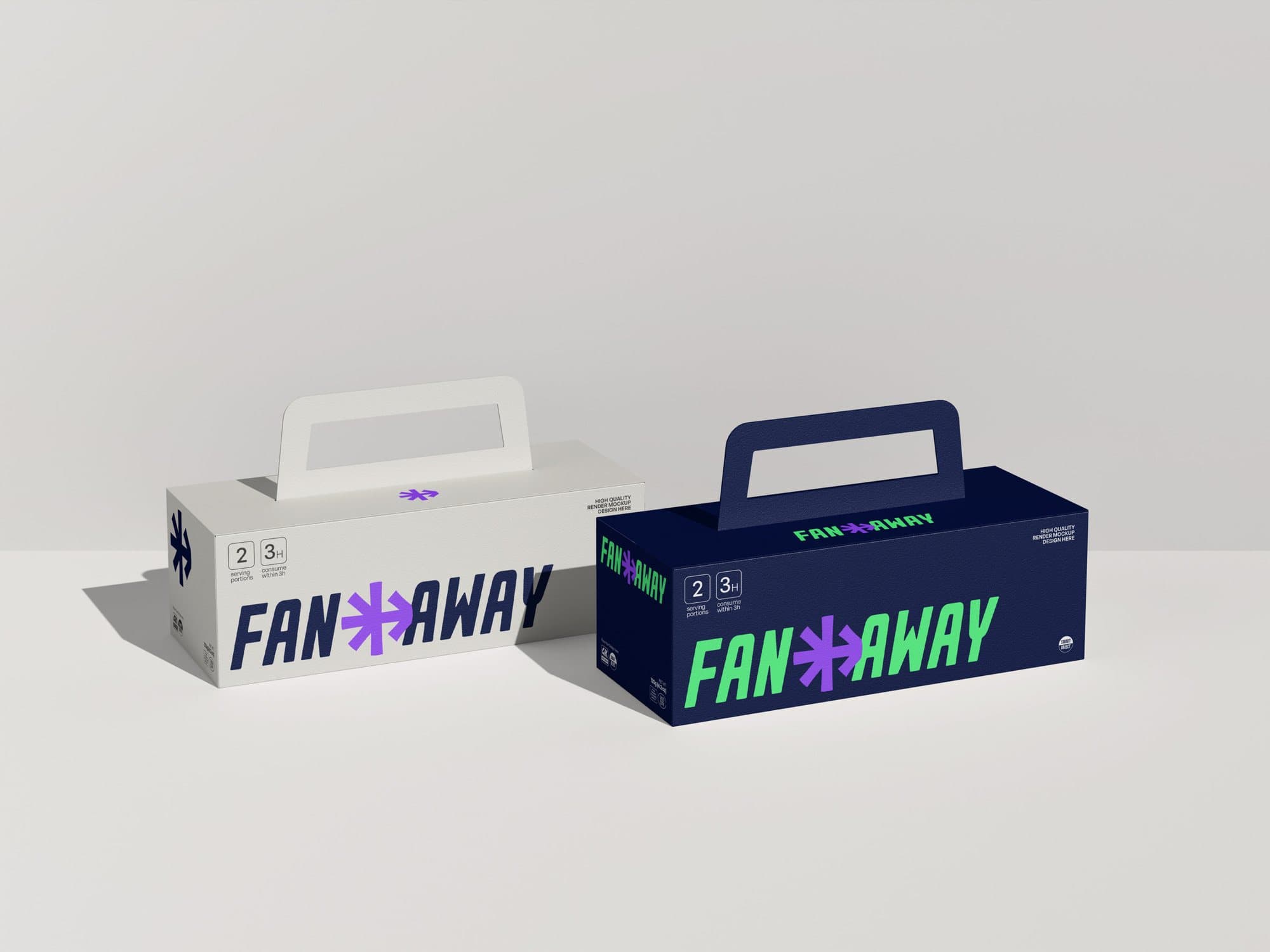 Duas Mystery Box da FanAway, uma clara e outra azul